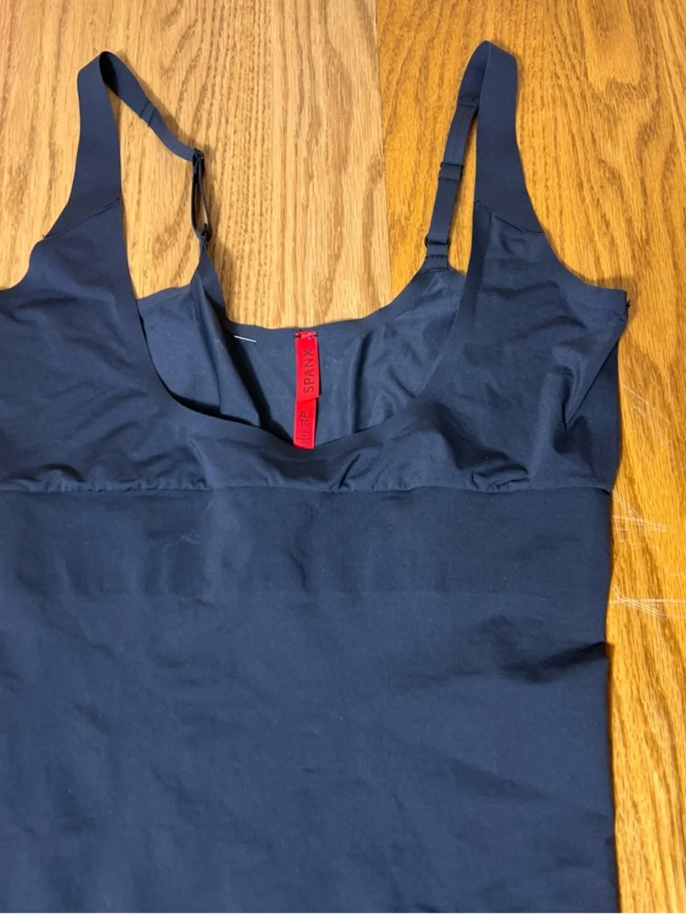 SPANX Red Hot Full Slip Shapewear Black XL Adjustable Strap Smoothing Dress